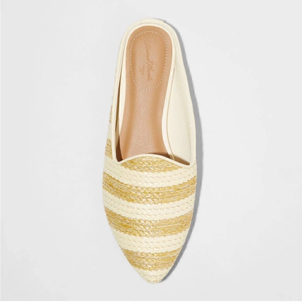 Universal Thread Violet Striped Raffia Mule size 7 - Picture 2 of 8